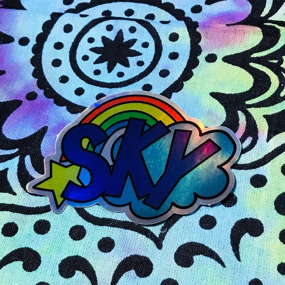 Sky Metallic Prismatic Reflective Single Decor Sticker - Picture 3 of 13